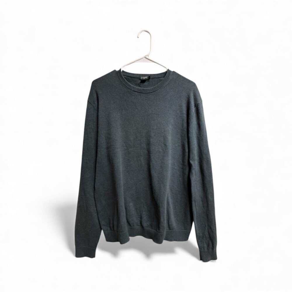 J.Crew Cotton Cashmere Crewneck Sweater Dark Teal Blue Men’s L